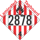 Flammable Solid Class 4.1 UN2878 Tagboard DOT Placard