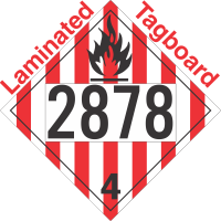 Flammable Solid Class 4.1 UN2878 Tagboard DOT Placard