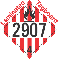 Flammable Solid Class 4.1 UN2907 Tagboard DOT Placard