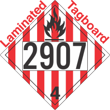 Flammable Solid Class 4.1 UN2907 Tagboard DOT Placard