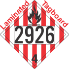 Flammable Solid Class 4.1 UN2926 Tagboard DOT Placard