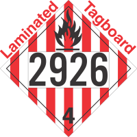 Flammable Solid Class 4.1 UN2926 Tagboard DOT Placard