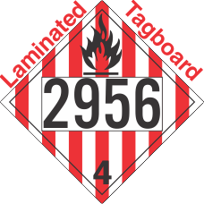 Flammable Solid Class 4.1 UN2956 Tagboard DOT Placard
