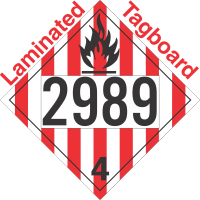 Flammable Solid Class 4.1 UN2989 Tagboard DOT Placard