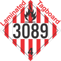 Flammable Solid Class 4.1 UN3089 Tagboard DOT Placard