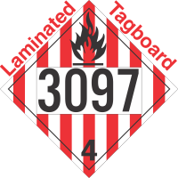 Flammable Solid Class 4.1 UN3097 Tagboard DOT Placard