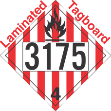 Flammable Solid Class 4.1 UN3175 Tagboard DOT Placard