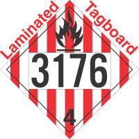 Flammable Solid Class 4.1 UN3176 Tagboard DOT Placard