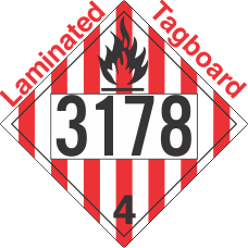 Flammable Solid Class 4.1 UN3178 Tagboard DOT Placard