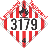 Flammable Solid Class 4.1 UN3179 Tagboard DOT Placard