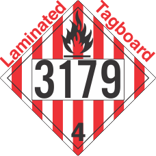 Flammable Solid Class 4.1 UN3179 Tagboard DOT Placard