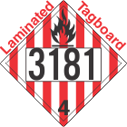Flammable Solid Class 4.1 UN3181 Tagboard DOT Placard