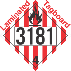 Flammable Solid Class 4.1 UN3181 Tagboard DOT Placard