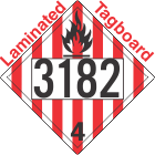 Flammable Solid Class 4.1 UN3182 Tagboard DOT Placard