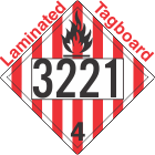 Flammable Solid Class 4.1 UN3221 Tagboard DOT Placard