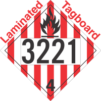 Flammable Solid Class 4.1 UN3221 Tagboard DOT Placard