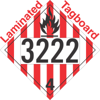 Flammable Solid Class 4.1 UN3222 Tagboard DOT Placard