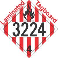 Flammable Solid Class 4.1 UN3224 Tagboard DOT Placard