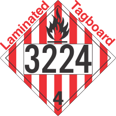 Flammable Solid Class 4.1 UN3224 Tagboard DOT Placard