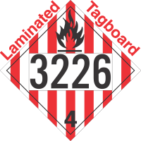 Flammable Solid Class 4.1 UN3226 Tagboard DOT Placard