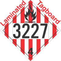 Flammable Solid Class 4.1 UN3227 Tagboard DOT Placard