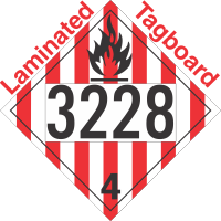 Flammable Solid Class 4.1 UN3228 Tagboard DOT Placard