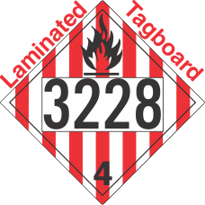 Flammable Solid Class 4.1 UN3228 Tagboard DOT Placard