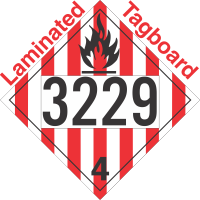 Flammable Solid Class 4.1 UN3229 Tagboard DOT Placard