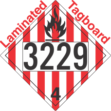Flammable Solid Class 4.1 UN3229 Tagboard DOT Placard
