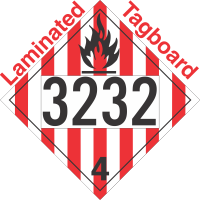 Flammable Solid Class 4.1 UN3232 Tagboard DOT Placard