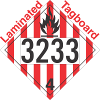 Flammable Solid Class 4.1 UN3233 Tagboard DOT Placard