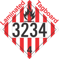 Flammable Solid Class 4.1 UN3234 Tagboard DOT Placard