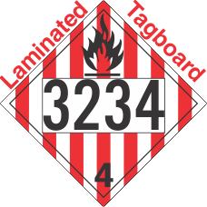 Flammable Solid Class 4.1 UN3234 Tagboard DOT Placard