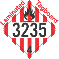 Flammable Solid Class 4.1 UN3235 Tagboard DOT Placard