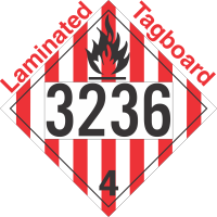 Flammable Solid Class 4.1 UN3236 Tagboard DOT Placard