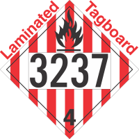 Flammable Solid Class 4.1 UN3237 Tagboard DOT Placard