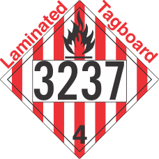 Flammable Solid Class 4.1 UN3237 Tagboard DOT Placard