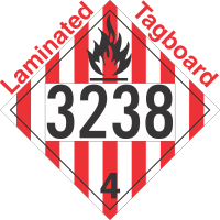 Flammable Solid Class 4.1 UN3238 Tagboard DOT Placard