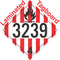 Flammable Solid Class 4.1 UN3239 Tagboard DOT Placard