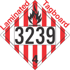 Flammable Solid Class 4.1 UN3239 Tagboard DOT Placard