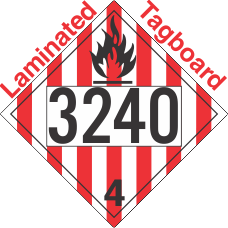 Flammable Solid Class 4.1 UN3240 Tagboard DOT Placard