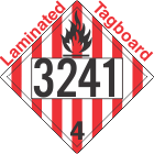 Flammable Solid Class 4.1 UN3241 Tagboard DOT Placard
