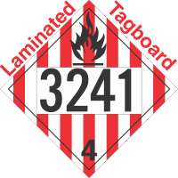 Flammable Solid Class 4.1 UN3241 Tagboard DOT Placard