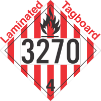 Flammable Solid Class 4.1 UN3270 Tagboard DOT Placard