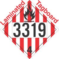 Flammable Solid Class 4.1 UN3319 Tagboard DOT Placard