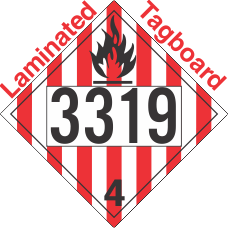 Flammable Solid Class 4.1 UN3319 Tagboard DOT Placard