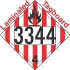 Flammable Solid Class 4.1 UN3344 Tagboard DOT Placard