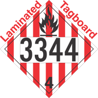 Flammable Solid Class 4.1 UN3344 Tagboard DOT Placard