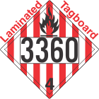 Flammable Solid Class 4.1 UN3360 Tagboard DOT Placard