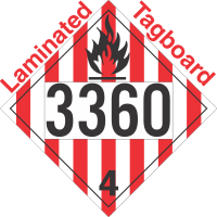 Flammable Solid Class 4.1 UN3360 Tagboard DOT Placard